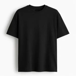 Casual men’s black oversized t-shirt for everyday wear